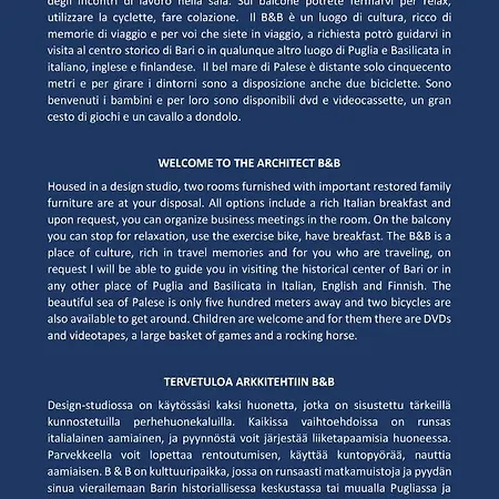 The Architect Bed & Breakfast Bari